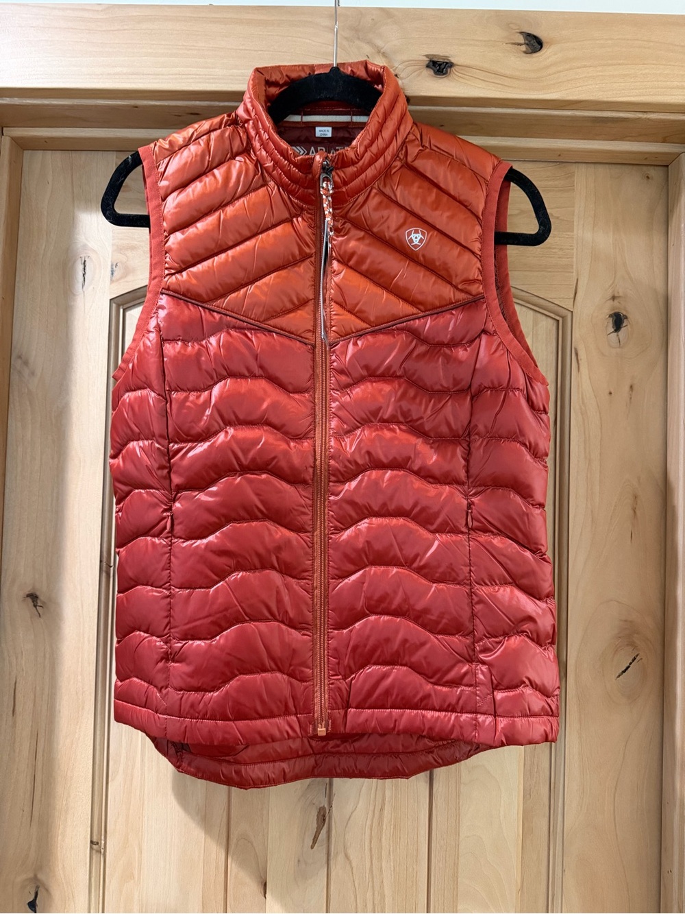 Ariat Women's Orange-Red Quilted Packable Vest